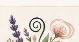 Botanisch Youmin ornament met lavendel en bloem