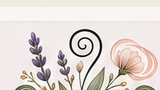 Botanisch Youmin ornament met lavendel en bloem
